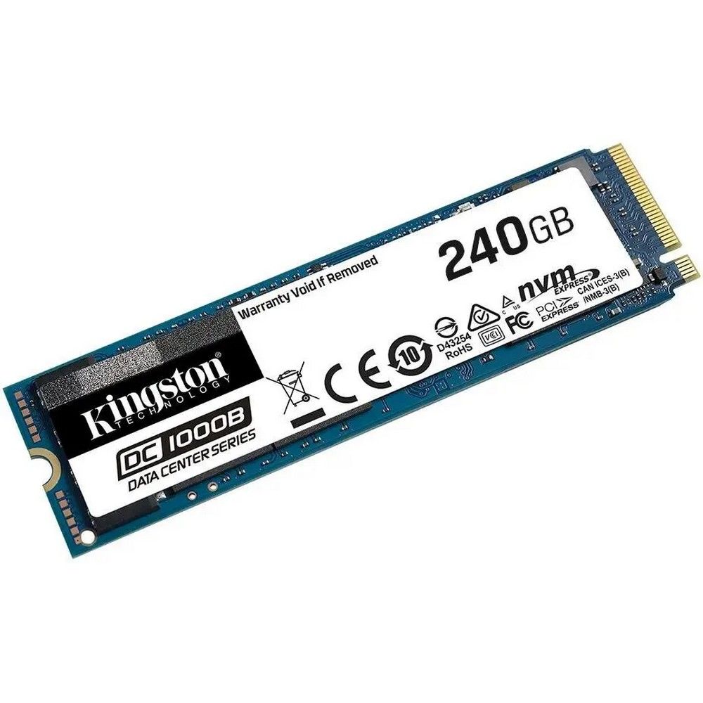Твердотельный накопитель SSD Kingston OEM M.2 2280 240GB DC1000B Enterprise SSD SEDC1000BM8/240G PCIe Gen3x4 with NVME, 2200/290, IOPS 111/12K, MTBF 2M, 3D TLC, 248TBW, 0.5DWPD (303599) oem