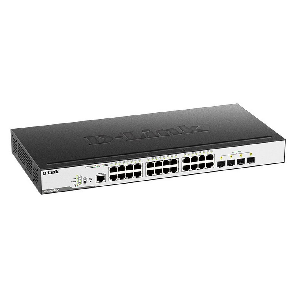 Коммутатор D-Link DGS-3000-28LP DGS-3000-28LP/B1A 24G 4SFP 24PoE 193W управляемый