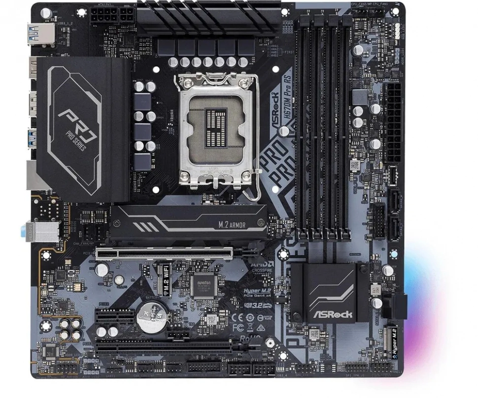 Материнская плата Asrock H670M PRO RS (90-MXBHK0-A0UAYZ)