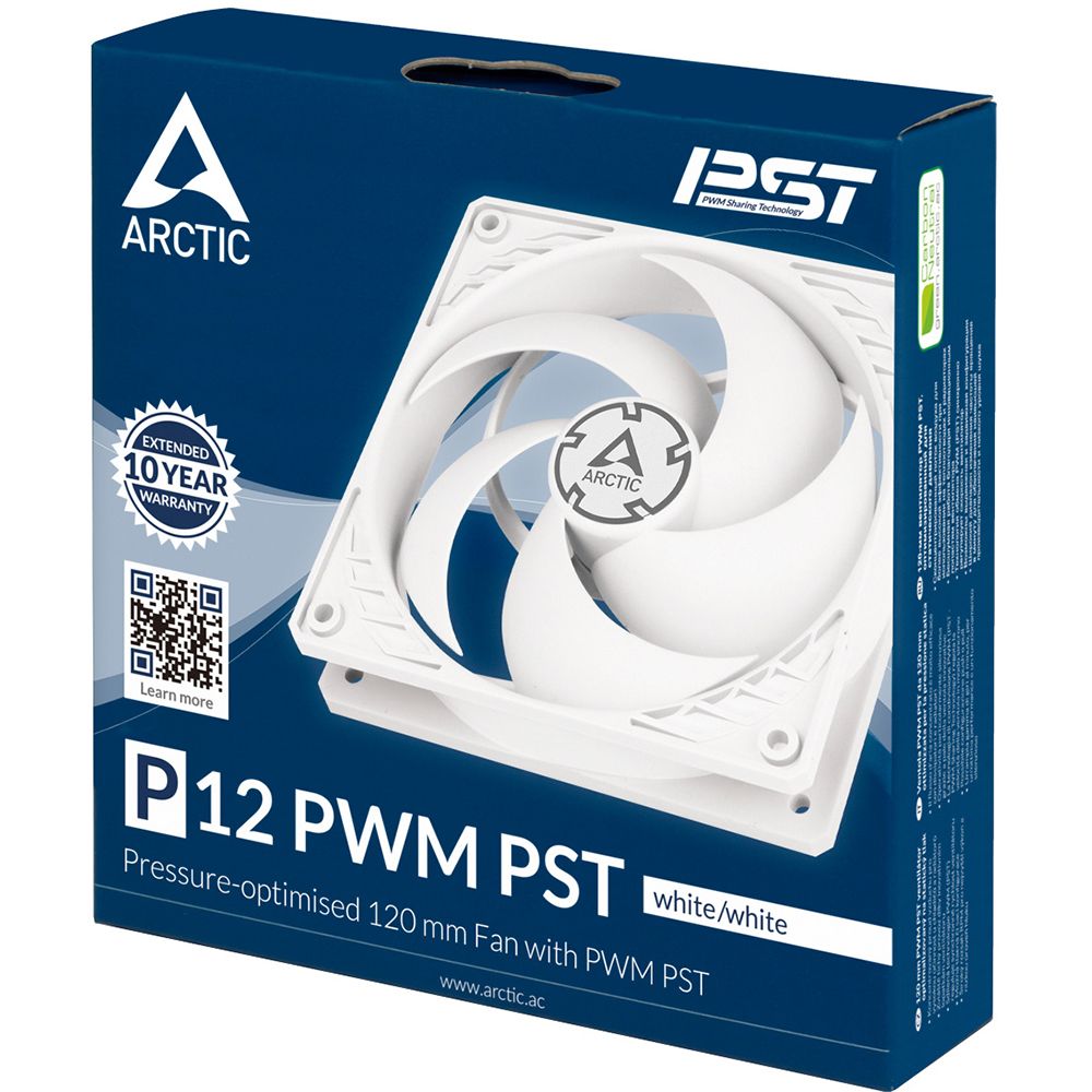 Вентилятор корпусной ARCTIC P12 PWM PST (White/White)- retail (ACFAN00170A) (702263)