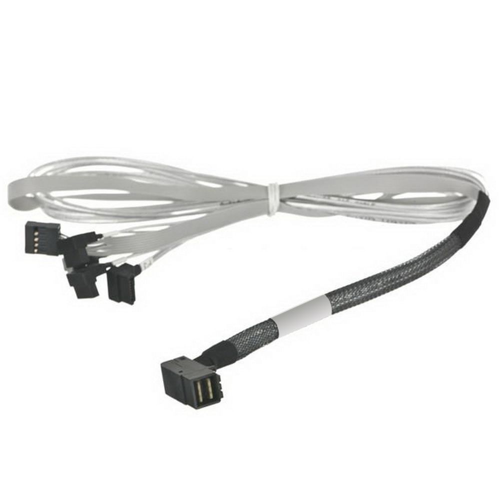 Кабель DiliVing DL36-3395, Internal SFF8643-to-4*SATA+SB ( HDmSAS (угловой) -to- 4*SATA(угловой)+SideBand) 100cm (аналог 2279900-R)