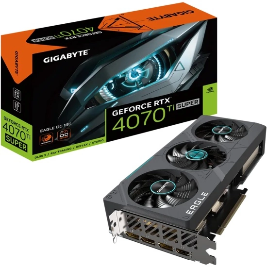 Видеокарта Gigabyte RTX 4070 Ti SUPER EAGLE OC (GV-N407TSEAGLE OC-16GD)