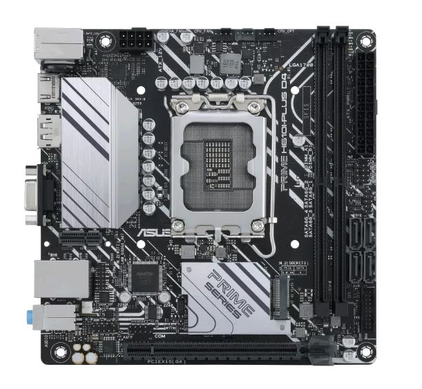 Материнская плата ASUS PRIME H610I-PLUS D4-CSM, LGA1700, B610, 2*DDR4, D-sub+DP+HDMI, SATA 6.0, M.2, USB 3.2*3, USB 2.0*3, mITX; 90MB17X0-M0EBYC (PRIME H610I-PLUS D4-CSM)