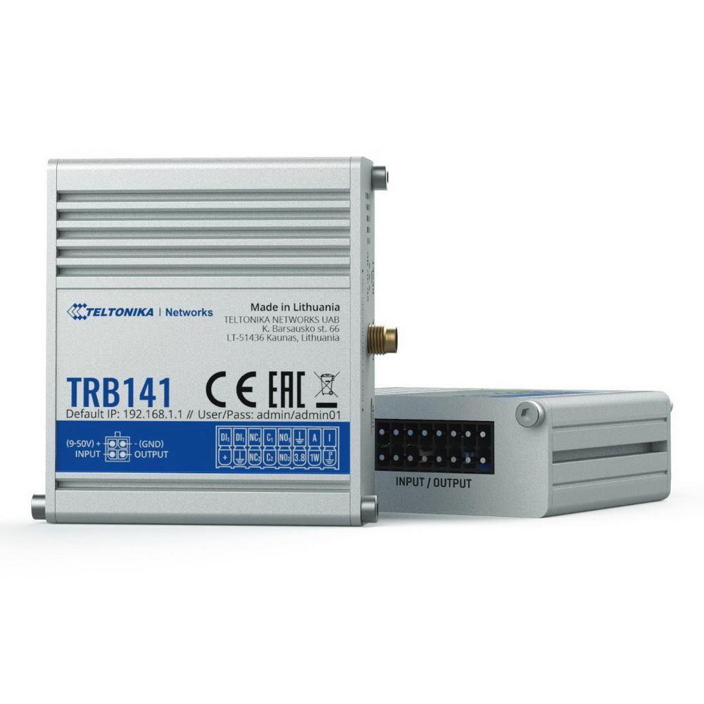Коммутационная плата Teltonika TRB141 (RB14100300) industrial rugged GPIO LTE gateway 4G (LTE) cat1 / 3G / digital i/o
