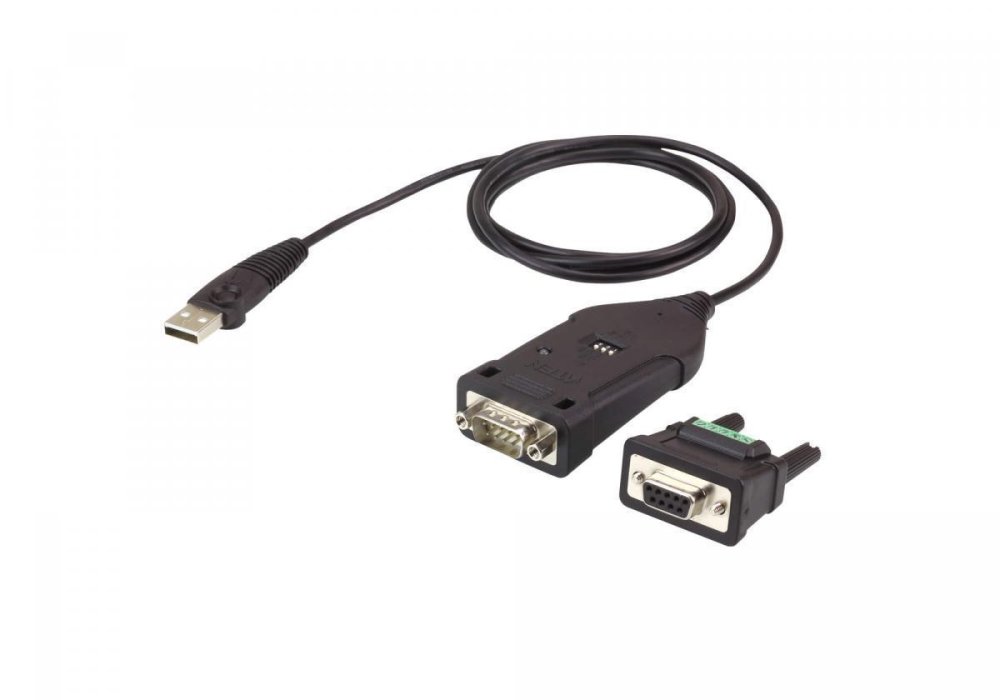 Конвертер, USB<=>RS-422/485, USB B-тип>4xDB9, Female>Male, без Б.П., (USB 2.0;с 1 шнуром A>B Male) ATEN UC485