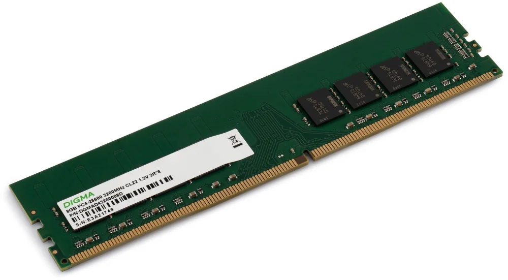 Память DDR4 8Gb 3200MHz Digma DGMAD43200008D OEM PC4-25600 CL22 DIMM 288-pin 1.2В dual rank OEM