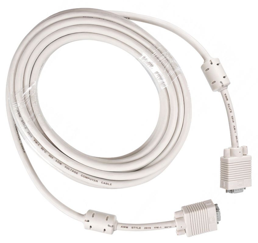 Кабель Buro CAB016S-10M VGA (m) VGA (m) 10м феррит.кольца серый