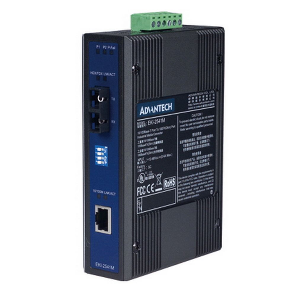 Модуль интерфейсный Advantech EKI-2541M-AE Интерфейсный модуль 10/100T (X) to SC Multi-Mode Industrial Media Converter