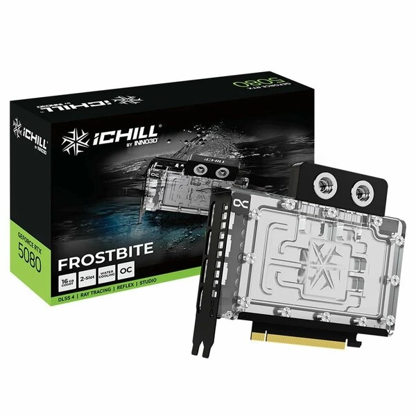 Видеокарта Inno3D GeForce RTX 5080 iChill Frostbite 16Gb (C50803-16D7X-1760FB)