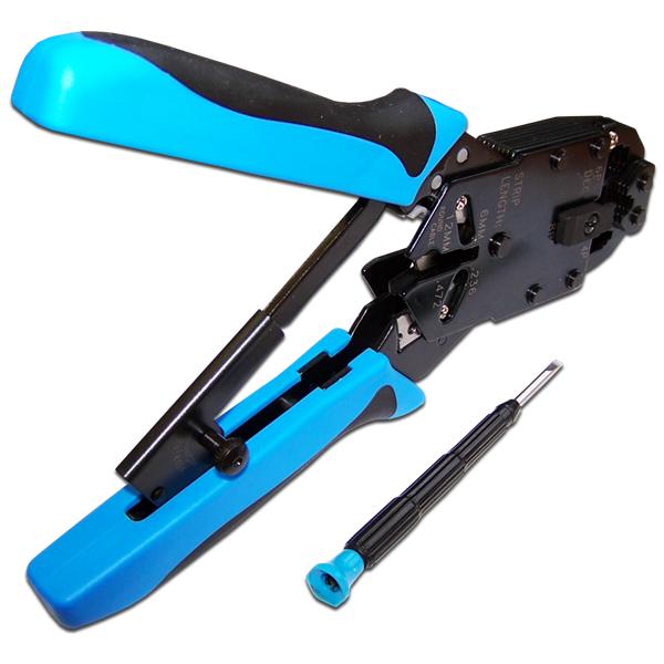 Обжимной инструмент 4P, 6P, 8P, с храповым механизмом (LAN-CRI-2008R)