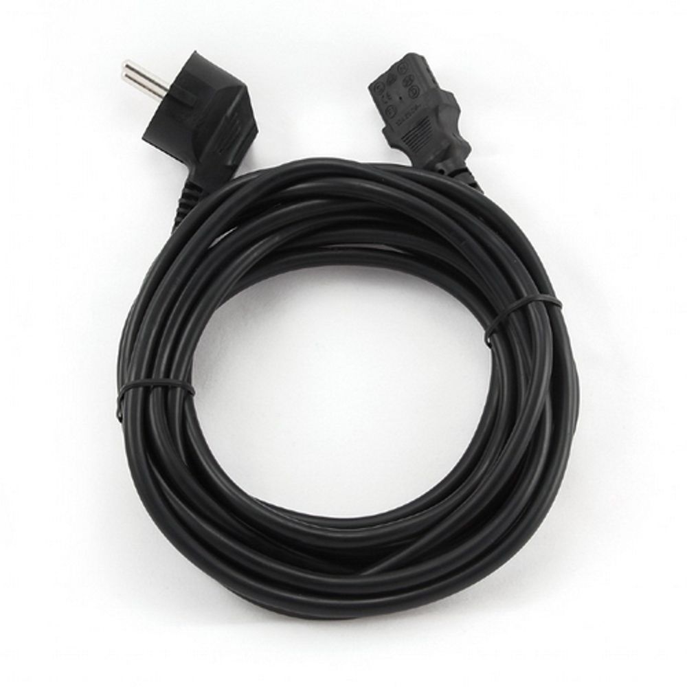 Кабель питания Gembird/Cablexpert PC-186-VDE black (1.8м, Schuko- C13, VDE, 10А, с зазем., пакет) (PC-186-VDE)
