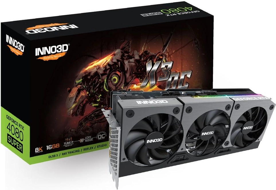 Видеокарта Inno3D nVidia GeForce RTX 4080 Super X3 16Gb (N408S3-166X-18703552)