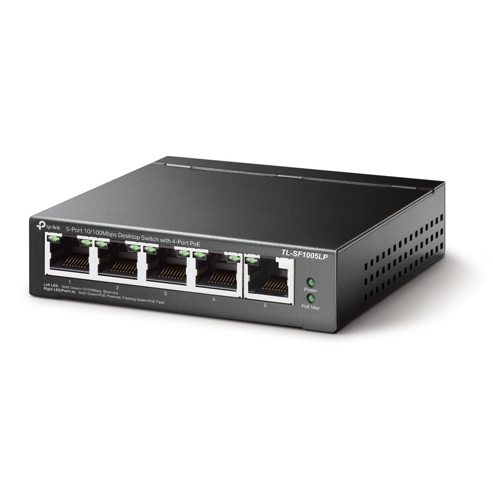 Коммутатор TP-Link TL-SF1005LP 5x100Mb 4PoE 41W неуправляемый