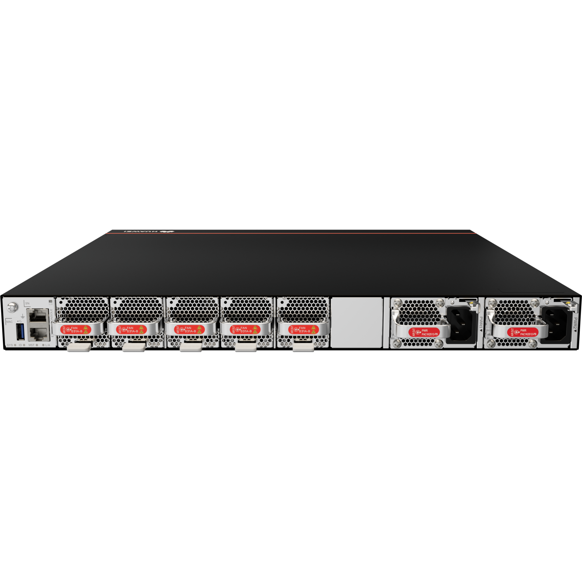 Коммутатор Huawei CE8855-32CQ4BQ-F, направление охлаждения Port-side Exhaust