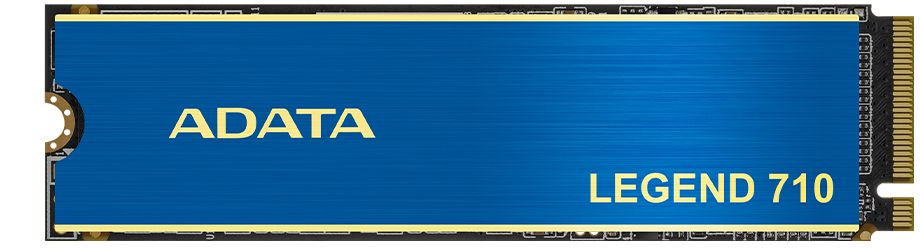 M.2 2280 256GB ADATA LEGEND 710 Client SSD [ALEG-710-256GCS] PCIe Gen3x4 with NVMe, 2400/1000, IOPS 90/150K, MTBF 1.5M, 3D NAND, 130TBW, 0,23DWPD, Heat Sink