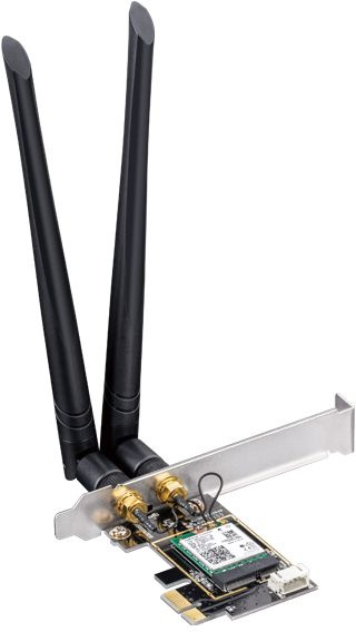 Сетевой адаптер Wi-Fi + Bluetooth Cudy WE3000 АХ5400 PCI Express (ант.внеш.съем) 2ант.