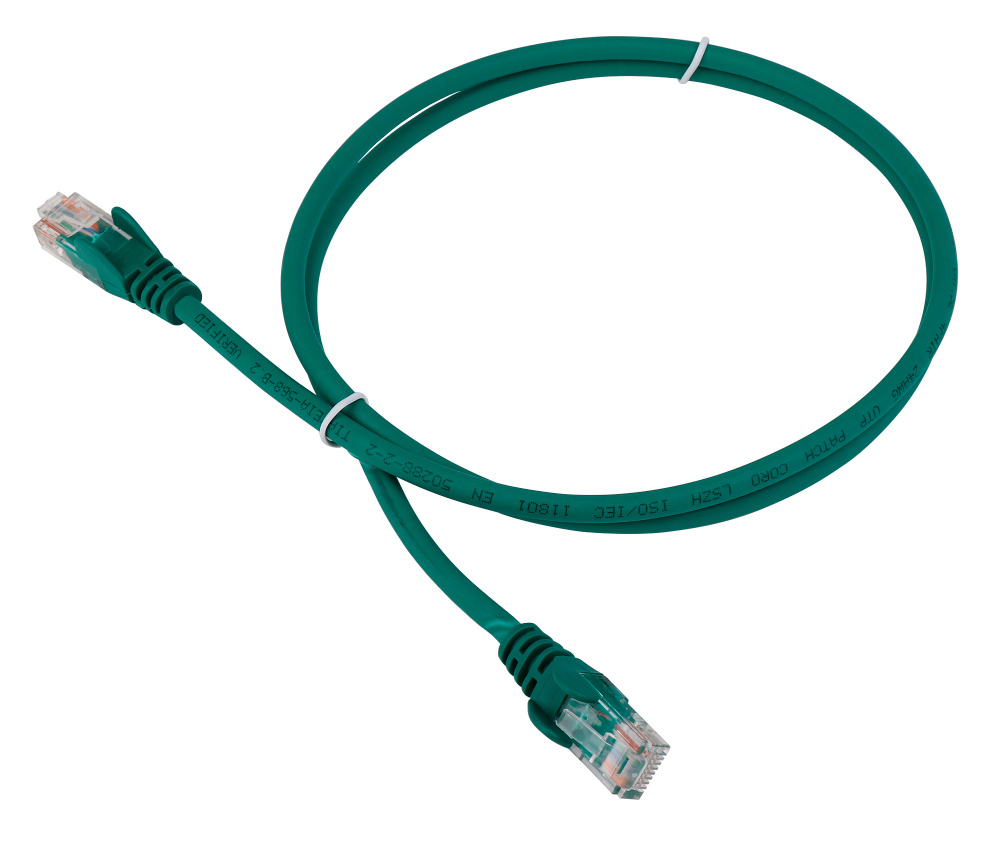 Патч-корд LANMASTER LSZH UTP кат.5e, 2.0 м, зеленый (LAN-PC45/U5E-2.0-GN)