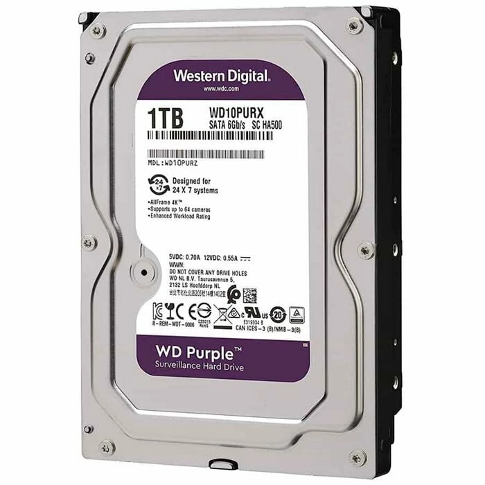 Жёсткий диск Western Digital Purple 1Tb (WD10PURX)