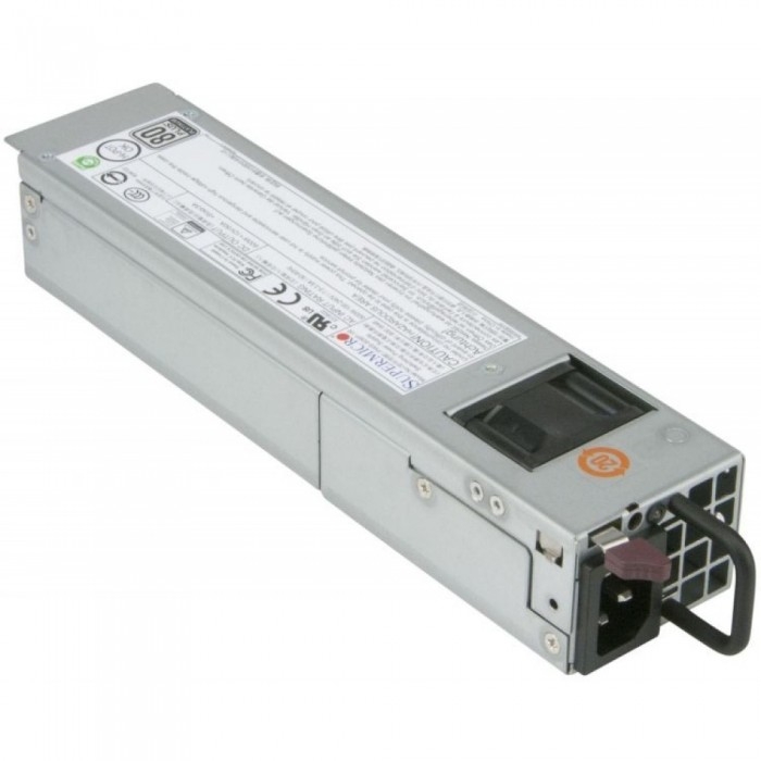 Supermicro PWS-609P-1R2 1U, platinum efficiency, 600W, AC input: 100-127/200-240Vac