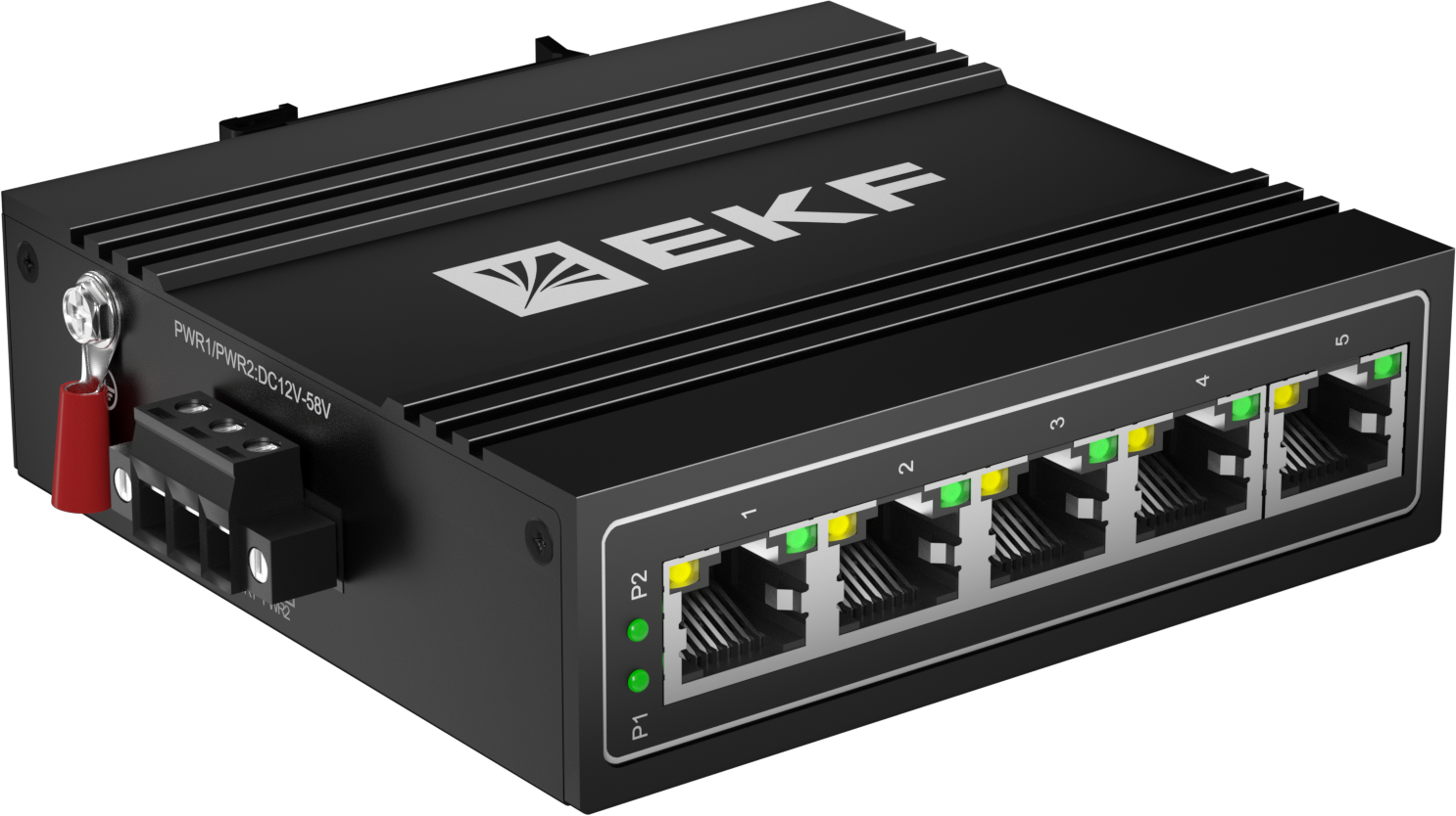 Промышленный неуправляемый коммутатор U-5T, 5 портов 10/100Base-T(X) RJ45, монтаж на динрейку TSX