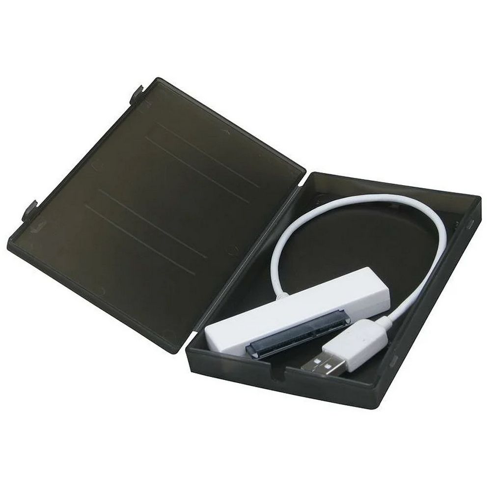 USB 2.0 Внешний корпус 2.5" SATA HDD/SSD AgeStar SUBCP1 (BLACK) USB2.0, пластик, черный, безвинтовая конструкция {160} (670208)
