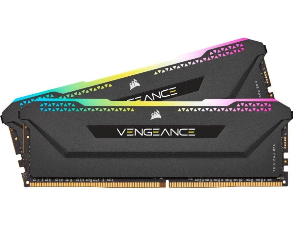 Модуль памяти CORSAIR 32GB 3600МГц DDR4 CL18 DIMM (Kit of 2x16GB) XMP 2.0, Vengeance RGB Pro SL Black