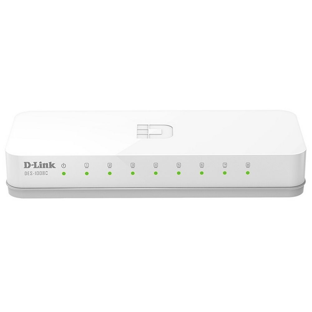 Коммутатор D-Link DES-1008C/B1A 8x100Mb неуправляемый