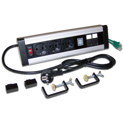 Блок розеток Lanmaster LAN-WA-DC-3G+2UC+2C6