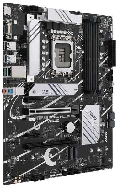 Материнская плата ASUS PRIME B760-PLUS D4, LGA1700, B760, 4*DDR4, HDMI+DP+VGA, 4xSATA3 + RAID, M2, Audio, Gb LAN, USB 3.2, USB 2.0, ATX; 90MB1CW0-M0EAY0 (PRIME B760-PLUS D4)