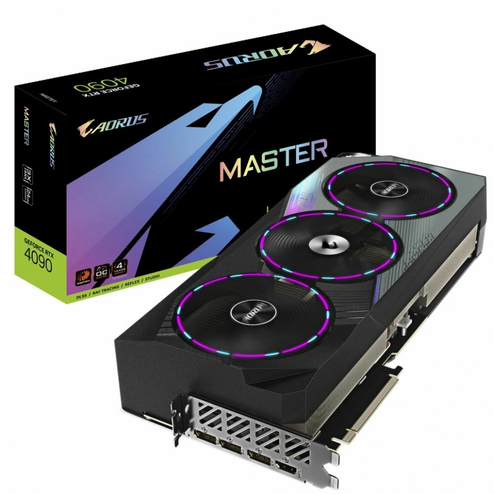 Видеокарта Gigabyte AORUS GeForce RTX 4090 MASTER (GV-N4090AORUS M-24GD)
