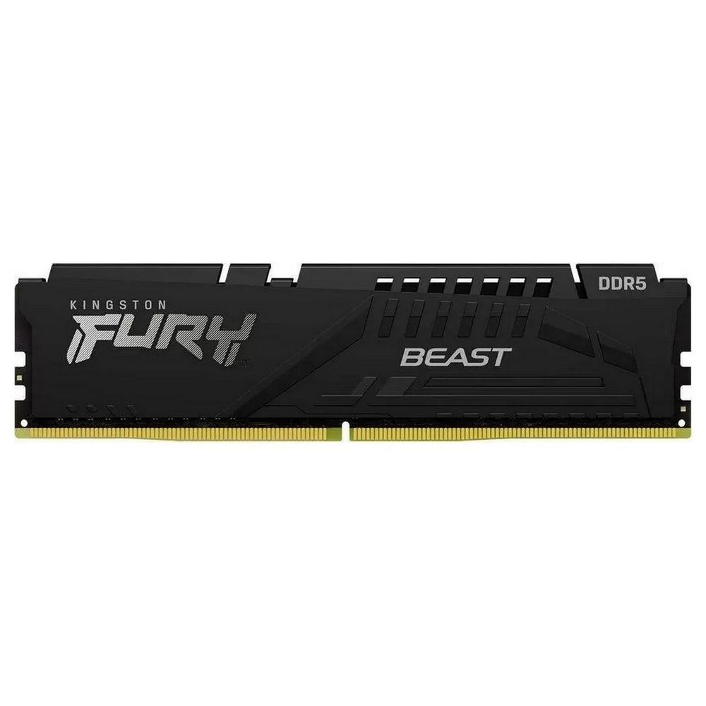 Модуль памяти Kingston 16GB DDR5 6400 CL32 FURY Beast Black XMP Non-ECC Unbuffered DIMM 1RX8 32-39-39 1.4V 288-pin 16Gbit