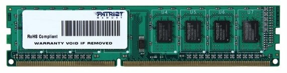 Оперативная память Patriot SL 4GB DDR3 1333MHz PC10600 DIMM PSD34G133381 CL9 1*4GB