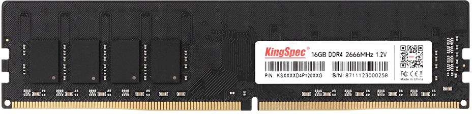 Память DDR4 16Gb 2666MHz Kingspec KS2666D4P12016G RTL LONG DIMM 288-pin 1.2В single rank