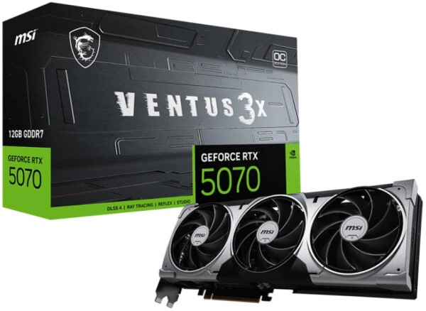 Видеокарта MSI RTX 5070 12G VENTUS 3X
