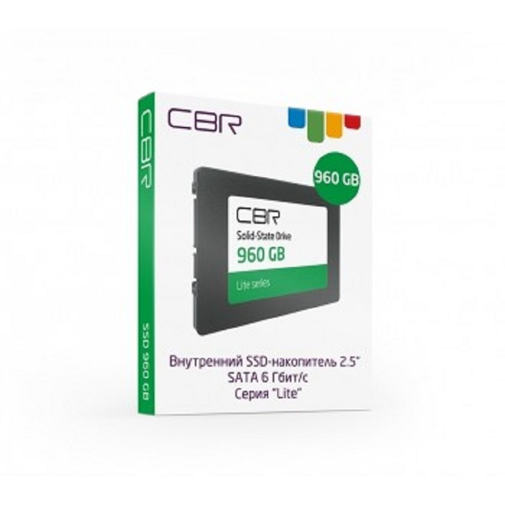 CBR SSD-960GB-2.5-LT22, Внутренний SSD-накопитель, серия "Lite", 960 GB, 2.5", SATA III 6 Gbit/s, SM2259XT, 3D TLC NAND, R/W speed up to 550/520 MB/s, TBW (TB) 480