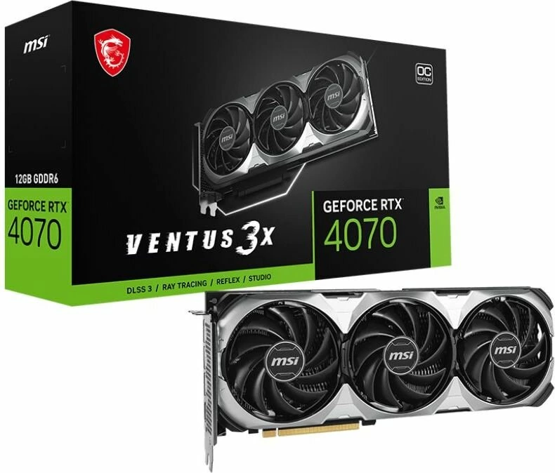 Видеокарта MSI 4070 VENTUS 3X E1 12G OC