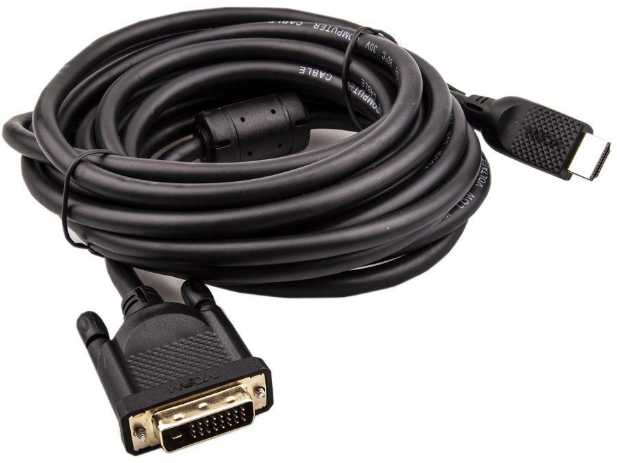 VCOM CG484GD-5M Кабель HDMI AM/DVI(24+1)M, 5м, CU, 1080P@60Hz, 2F, VCOM <CG484G-5M>