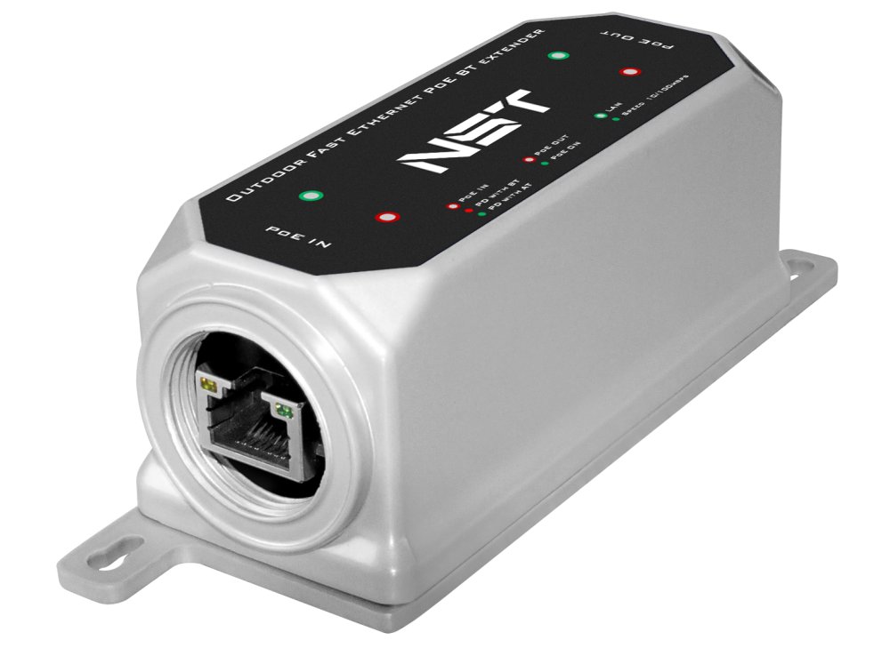 Уличный PoE удлинитель New System Technologies (NST) NS-EX-1FP/W
