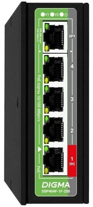 Коммутатор Digma DSP404F-1F-200