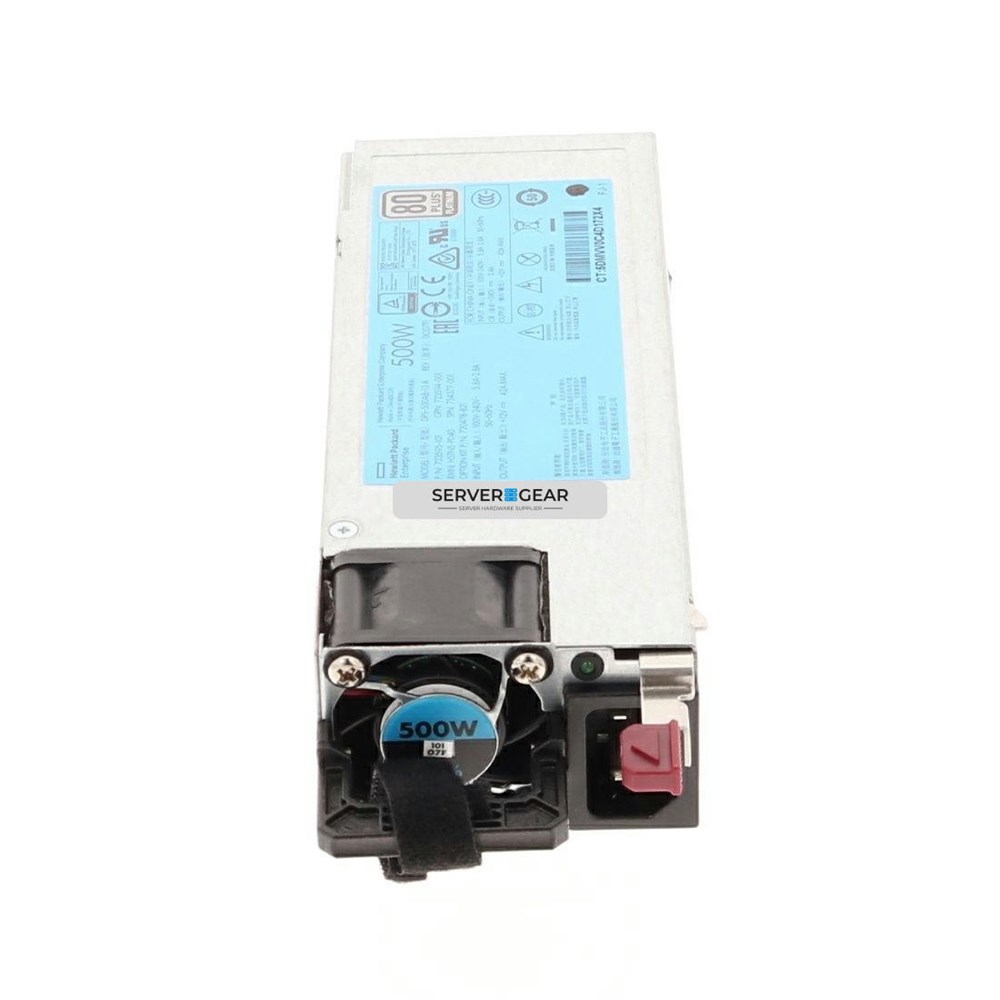 723595-501 Блок питания HP 500W Platinum PSU for G9 Servers