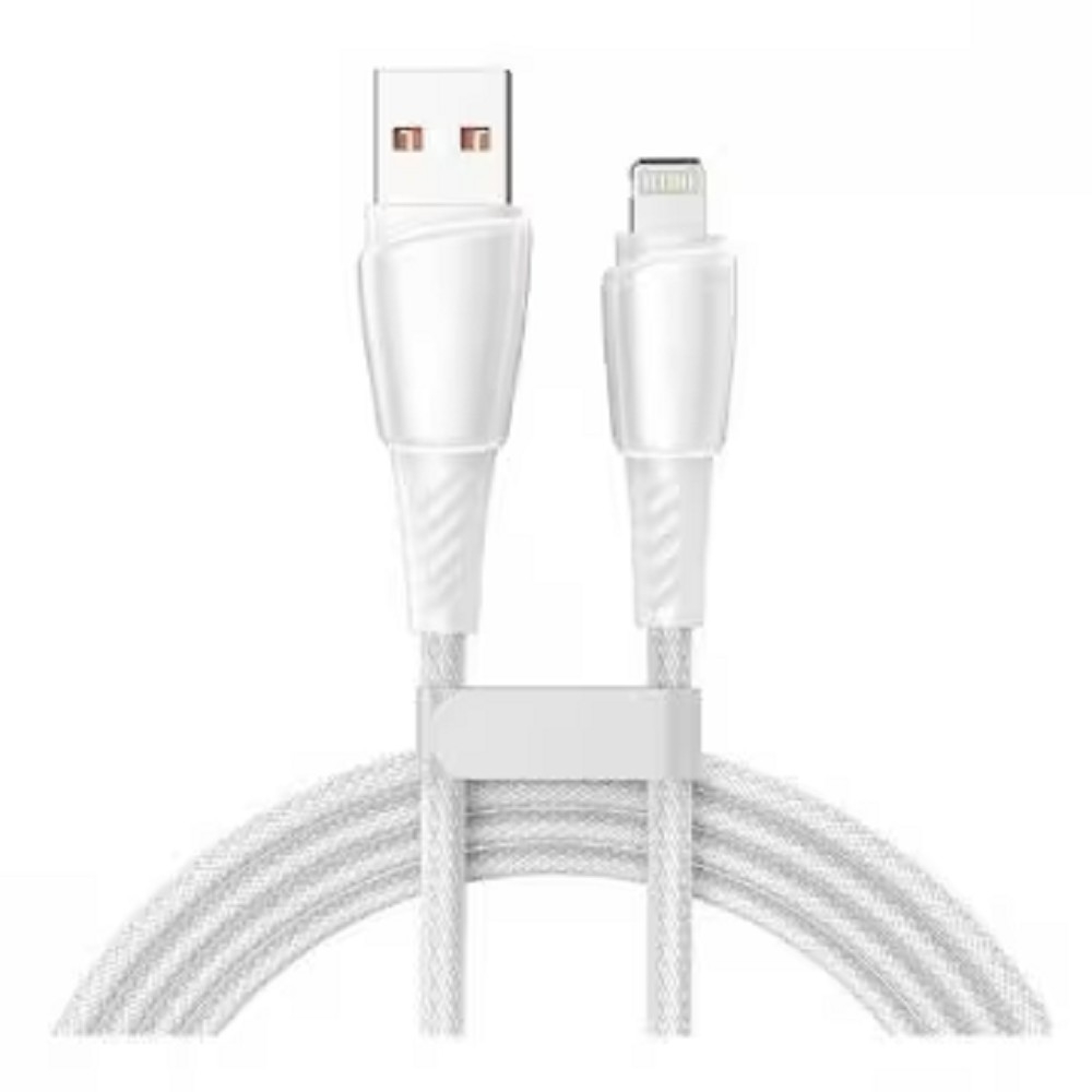 Rexant (18-7061) Кабель USB-A – Lightning для Apple, 2,4А, 1м, в белой нейлоновой оплетке