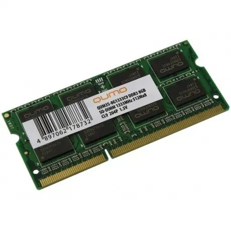 Оперативная память QUMO DDR3 SODIMM 8GB 1333MHz (QUM3S-8G1333C9R) в Санкт-Петербурге