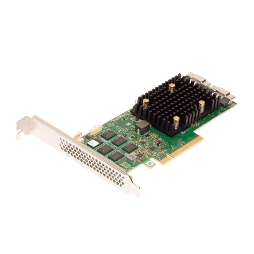 HBA-адаптер Broadcom SAS 9500-16i SGL (05-50077-02) PCIe v4 x8 LP, Tri-Mode SAS/SATA/NVMe 12G HBA, 16port(2*int SFF8654), 3816 IOC, RTL {5} (007493)