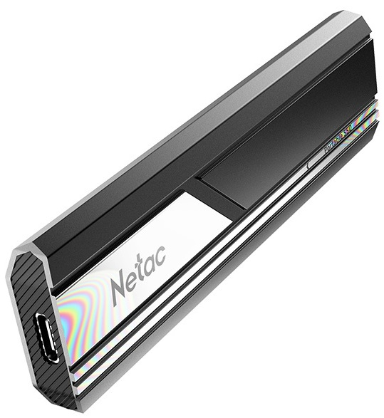 Ssd накопитель Netac ZX10 2TB USB 3.2 Gen 2 Type-C External SSD, R/W up to 1050/1050MB/s, with USB C to A cable and 10Gbps USB C to C cable 5Y wty (NT01ZX10-002T-32BK)