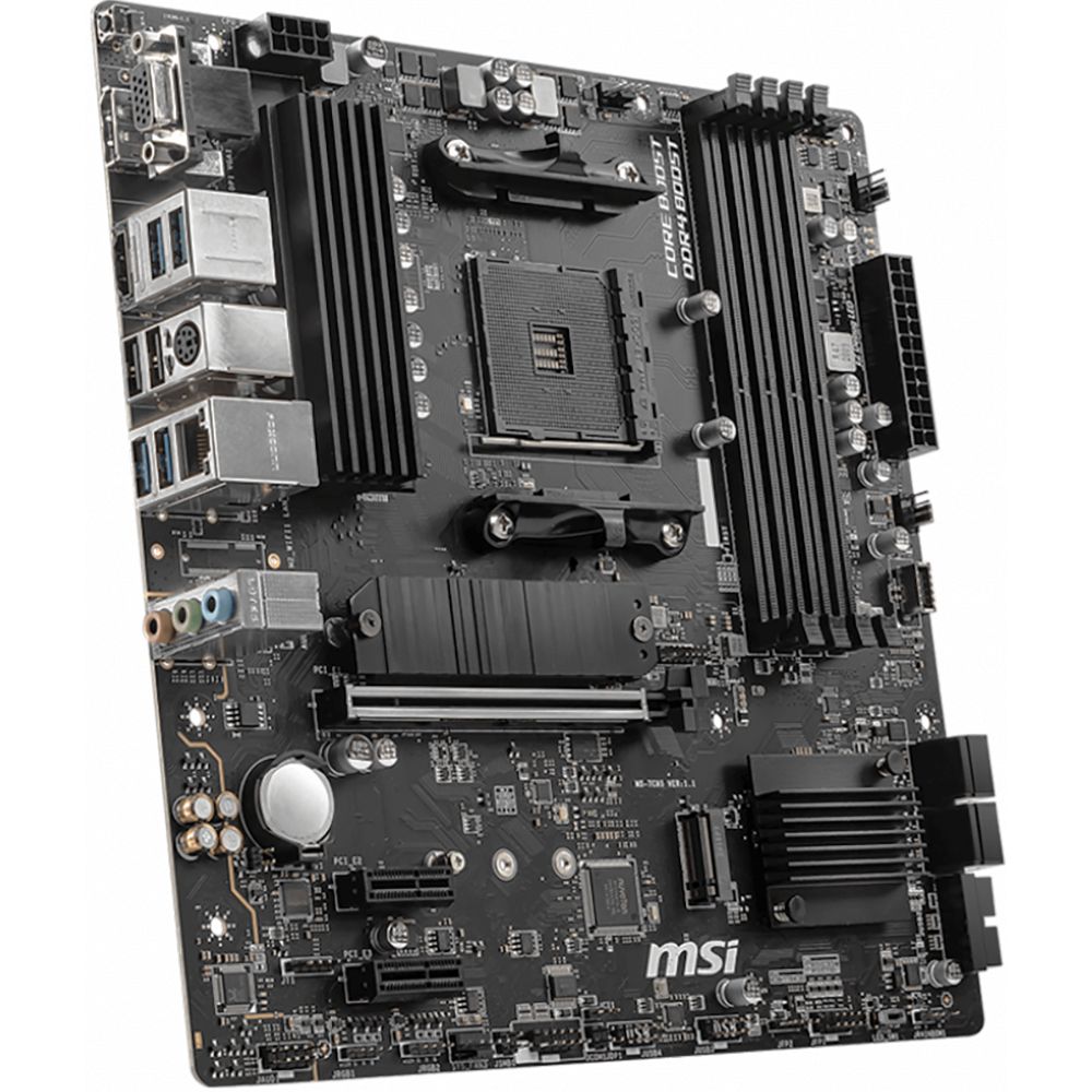 Материнская плата MSI B550M PRO-VDH Soc-AM4 AMD B550 4xDDR4 mATX AC`97 8ch(7.1) GbLAN RAID+VGA+HDMI+DP