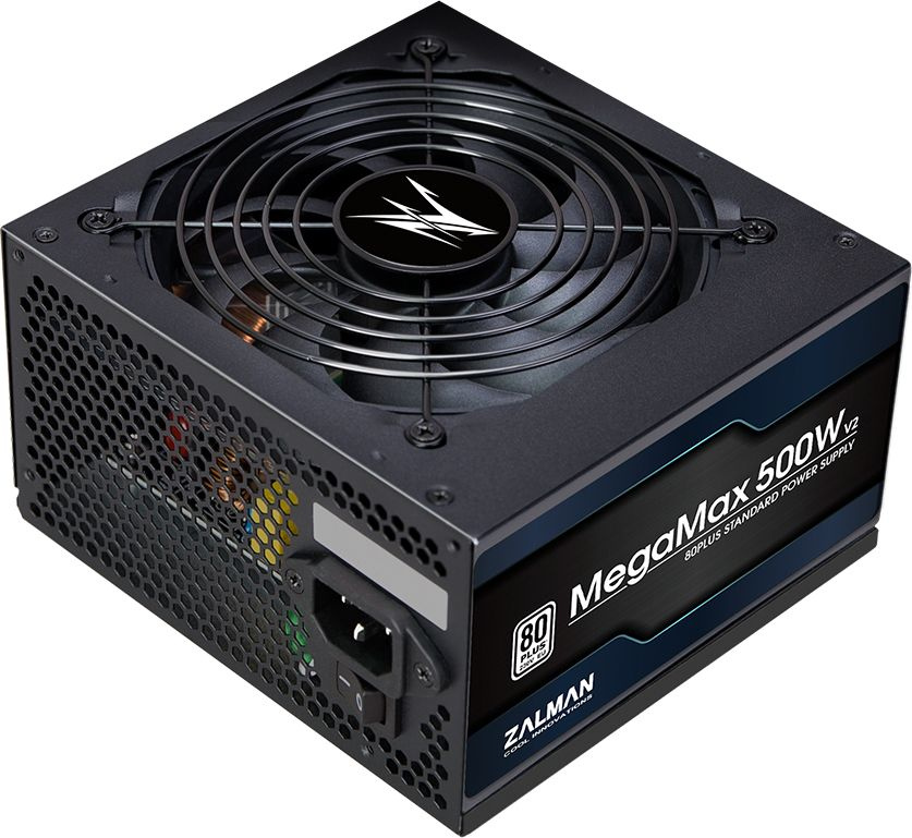 Блок питания Zalman ATX 500W ZM500-TXII V2 80+ (20+4pin) APFC 120mm fan 8xSATA Cab Manag RTL