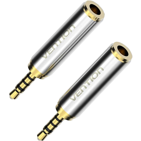 Переходник Vention Jack 3.5 mm F/2.5mm M Переходник Vention mini Jack 3.5 mm F/micro Jack 2.5 mm M (VAB-S02)