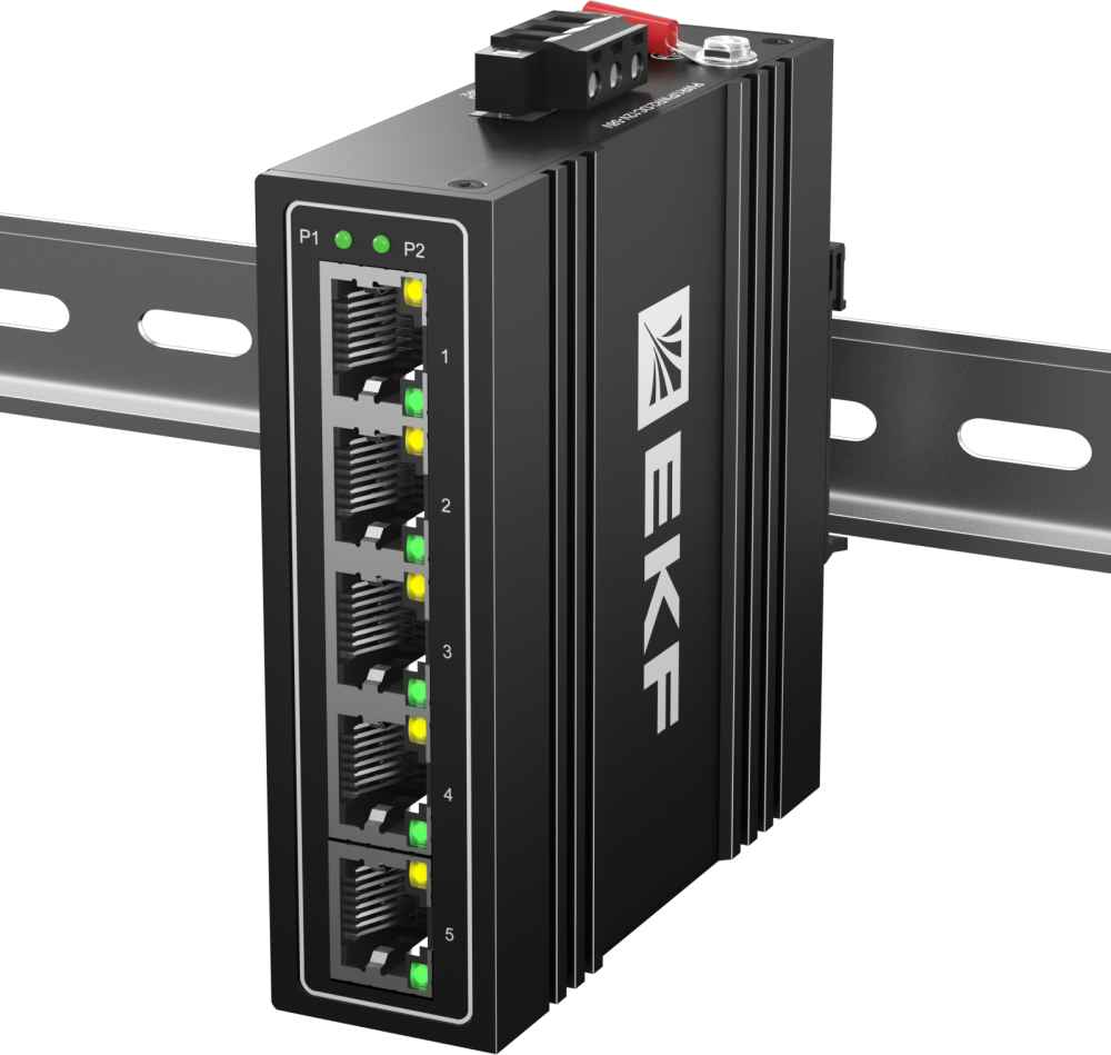 Промышленный неуправляемый коммутатор U-5T, 5 портов 10/100Base-T(X) RJ45, монтаж на динрейку TSX