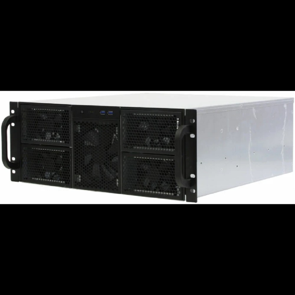 Procase RE411-D0H16-FC-55 Корпус 4U server case,0x5.25+16HDD,черный,без блока питания,глубина 550мм,MB CEB 12"x10,5", панель вентиляторов 3*120x25 PWM