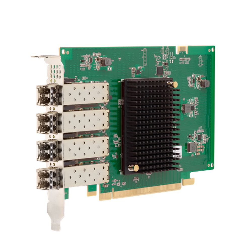 Emulex LPe31004-M6 Gen 6 (16GFC), 4-port, 16Gb/s, PCIe Gen3 x8, LC MMF 100m, трансивер установлен, Upgradable to 32GFC (011377) {5}